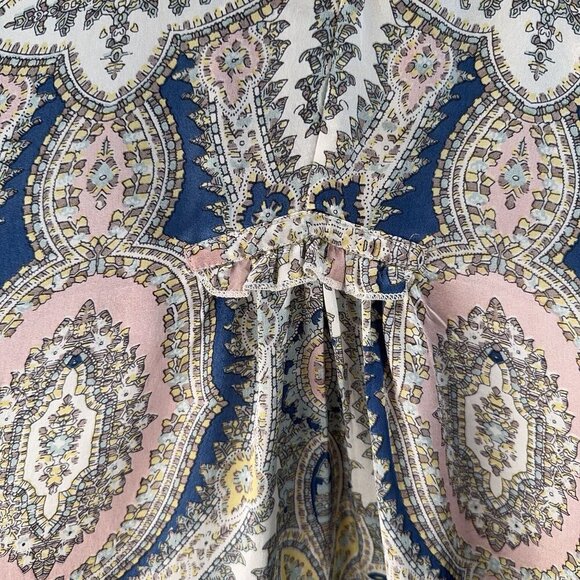 LOLA AUSTRALIA XS 100% Silk Slip Dress Nightie Lingerie Paisley Nightgown Neglig - Picture 10 of 16